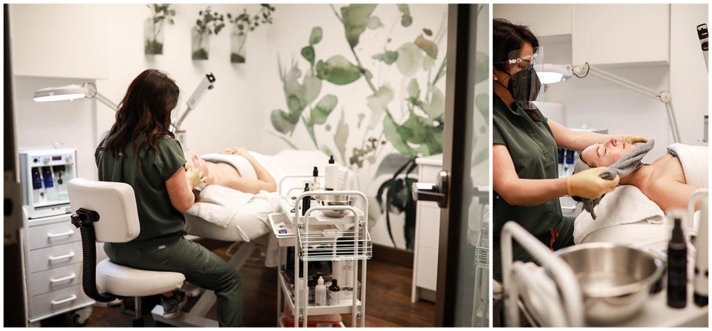 Collage-of-Denver-Esthetician-giving-a-facial