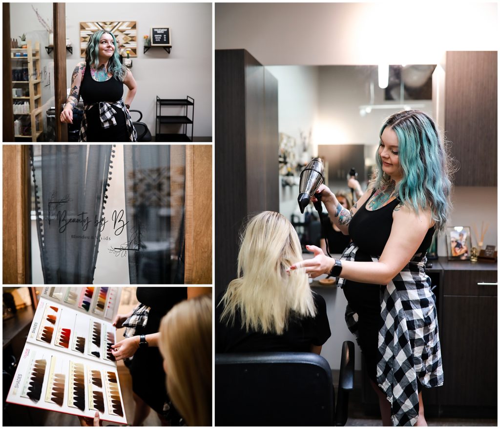 Collage-of-denver-hairstylst-in-her-salon-suit