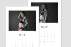 Two calendars with maternity images.